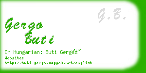 gergo buti business card